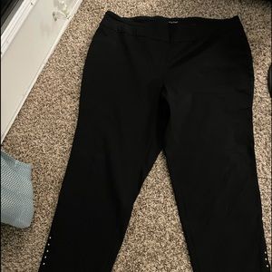 Black dress pants with silver embellishments